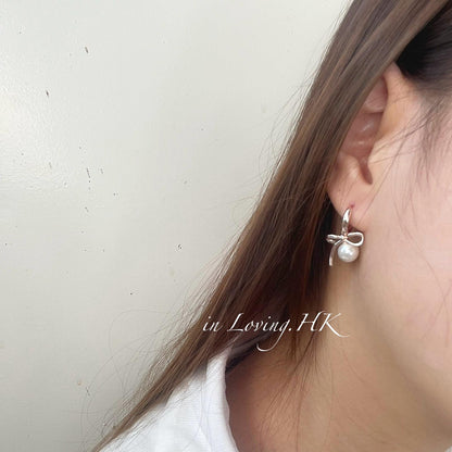 [Ready Stock] Bow Pearl Earrings KR2410ER06